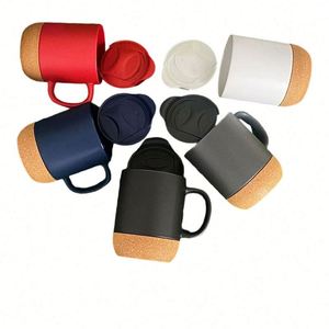 Mugs Matte Ceramic Coffee With Comfortable Handle Bottom Cork Pad <b>Large</b> <b>Tea</b> <b>Cups</b> for Soup Latte Mug Set Gift - Product Image 3