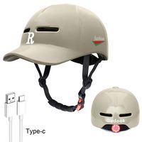 Nouveau design Casques de vélo, skateboard, roller et trottinette avec lumières d'avertissement intégrées de type casquette de baseball