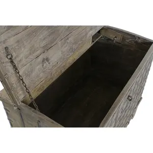 Coffre en teck 118x66x87 Pièce unique naturelle - Product Image 1