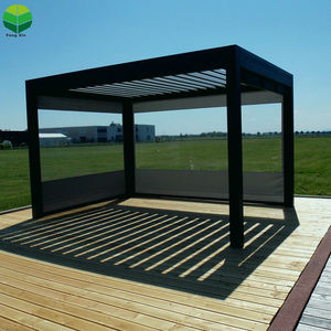 Sistema de pérgola bioclimática impermeable moderna <span class=keywords><strong>3x3</strong></span> 3x4 4x6 Gazebo Persianas motorizadas de aluminio para exteriores Pérgola de techo - Product Image 3