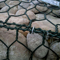 Grillage gabion hexagonal en PVC robuste, anti-corrosion, pour la régulation des rivières, soudé et plié, longue durée de vie