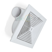 Ventilateur de ventilation de salle de bain 25*25, conduit de ventilation de plafond, ventilateur d'évacuation semi-plastique pour plafond