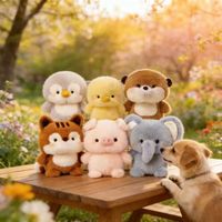Jouets en peluche animaux mignons en direct d'usine, figurines de dessin animé pour compagnon de bureau, décoration pour cadeau d'enfant