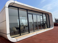 Maison préfabriquée en forme de capsule Apple Cabin, certifiée CE AS4964 SAA, maison modulaire préfabriquée, taille personnalisée 5,8 m, 8,5 m, 11,5 m
