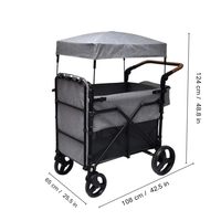 Chariot pliable pour animaux de compagnie à 4 roues PC26, fabriqué en Chine, stable, grande capacité, chariot pour chien, poussette portable pour animaux de compagnie pour l'extérieur