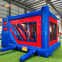 Château gonflable Spiderman en PVC commercial, équipement de location pour fêtes d'enfants, château gonflable avec souffleur d'air