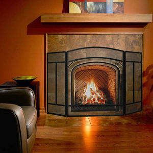 Écran de protection décoratif pour cheminée à 3 panneaux extensibles, résistant à la <span class=keywords><strong>chaleur</strong></span>, en maille, avec cadre métallique robuste, accessoires pour cheminée - Product Image 3