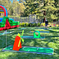 Kit de Accesorios Eléctricos para Mini Golf LED, Actividades Nocturnas Familiares Deportivas, Equipo de Juegos de Nylon para Exteriores, Parque de Trampolines