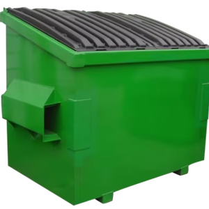 פח אשפה פח פח פח אשפה יכול 4 מיכל חזית חצר עם מעלי פלסטיק - Product Image 1