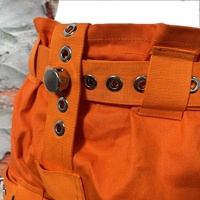 Orange abschließbare Shorts mit D-Ring – ABDL Windelüberhose für Erwachsene Rollenspiel, abschließbare Windelhose