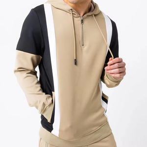 Customized Men's Autumn Breathable Solid Color Hoodie and Short <b>Set</b> with Custom Logo Casual Wear For New Sale - Product Image 3