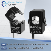 Sensor de Corriente de Efecto Hall, Transmisor de Corriente 4-20mA, QNDBK1-21, 30A, 50A, 100A, 200A, 5V, 10V CC, Transductor de Corriente de Núcleo Dividido