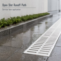 Canal de drainage de surface en PRV (Plastique Renforcé de Fibres de Verre) pour projets routiers, zones industrielles et jardins