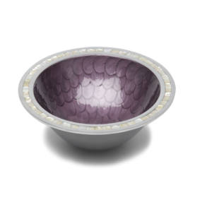 Cuenco para servir de metal martillado Cuenco para servir de aluminio con cuenco amordazado de cocina de metal martillado para servir con acabado plateado - Product Image 6