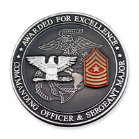 Moneda de Réplica Personalizada con Doble Baño de Oro y Plata, Logotipo de Águila Americana en Relieve