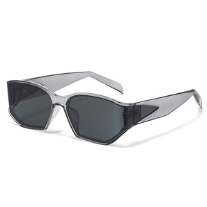 Sunglasses Curved Square <b>Frame</b> <b>Black</b> PC Full <b>Frame</b> UV Protection For Women And Men Trendy Cat Eye Style - Product Image 5