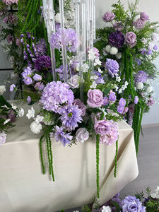 Nouvelle série Monet : Ensemble d'arches <span class=keywords><strong>de</strong></span> fleurs artificielles <span class=keywords><strong>lotus</strong></span> violet et rose pour mariage, Saint-Valentin, décoration <span class=keywords><strong>de</strong></span> scène et <span class=keywords><strong>de</strong></span> fond - Product Image 5