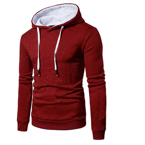Sweat-shirt à capuche pour homme, violet, avec impression du numéro 7, coupe ajustée, décontracté, tricoté, manches longues, pour l'automne - Product Image 5