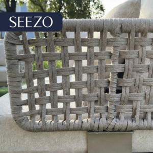 2026 Modern Aluminum <b>Outdoor</b> Garden Dining Courtyard Set with Waterproof Fabric and PE <b>Rattan</b> Rope - Product Image 6