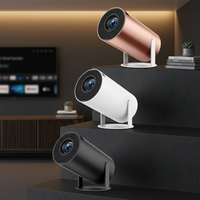 Projecteur intelligent avec support intégré rotatif à 180 degrés, décodage 4K natif 720p, WiFi 6, montage au plafond, 45 Beamer, non portable