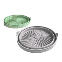 Panier d'accessoires pour friteuse à air en silicone antiadhésif, pliable, carré, rond, plateau de cuisson en silicone pour friteuse, doublure en silicone pour friteuse