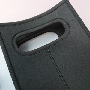 Sac de transport isotherme pour 2 bouteilles de vin, robuste, avec poignée sécurisée, motif lettres, garde les bouteilles protégées, épaissi - Product Image 5