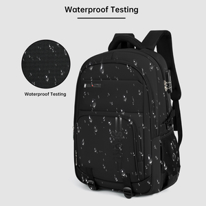 Sac à dos scolaire antivol tendance avec logo personnalisé, sac de voyage pour ordinateur portable grande capacité avec port USB, vente en gros pour hommes - Product Image 4