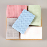 Pur coton gaufré essuie-mains 34*74cm gros absorbant doux séchage rapide ménage nid d'abeille main serviettes pour le visage
