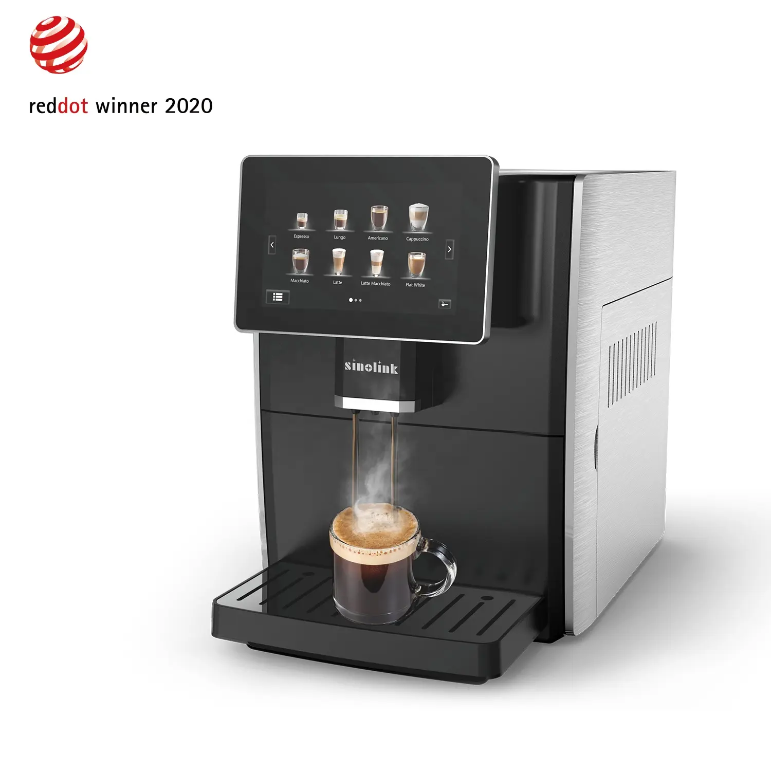 Профессиональная автоматическая кофемашина для приготовления эспрессо с сенсорным экраном