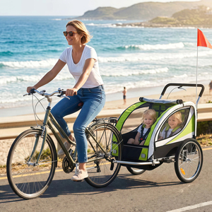 <span class=keywords><strong>Remorque</strong></span> de vélo pliable OEM/ODM pour enfants, 3-en-1, <span class=keywords><strong>remorque</strong></span> de vélo et poussette de jogging pour enfants, prix d'usine - Product Image 6
