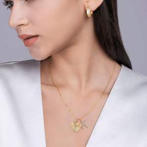 Joyería de moissanita al por mayor redondo <span class=keywords><strong>25</strong></span> plata simple dulce moda VVS1 colgante collar de joyería de moissanita para regalo de cumpleaños - Product Image 6