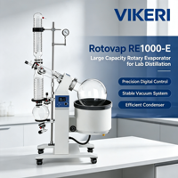Rotovap professionnel VIKERI RE1000-E 10L en acier inoxydable 316L à échelle pilote pour la distillation en recherche chimique et pharmaceutique OEM