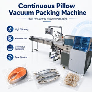 Máquina de Envasado Automática al Vacío para Salmón, Máquina Envolvedora de Alimentos con Motor Servo para Pescado y Camarones - Product Image 2