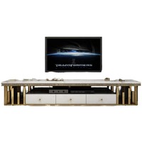 "Meubles de maison Ensembles de salon Table centrale en or Tables basses de luxe et support TV Table basse moderne en marbre à vendre"