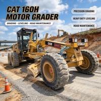 Motor Grader Bekas Cat 160H Tahun 2025, 899 Jam Kerja, 20600KG, Shanghai China, Inspeksi Video, Konstruksi Jalan