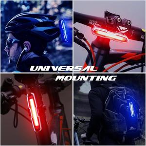 Luz trasera LED recargable por USB para Scooter MTB bicicleta luces delanteras LED piezas de repuesto de aluminio impermeables montaje en manillar - Product Image 6