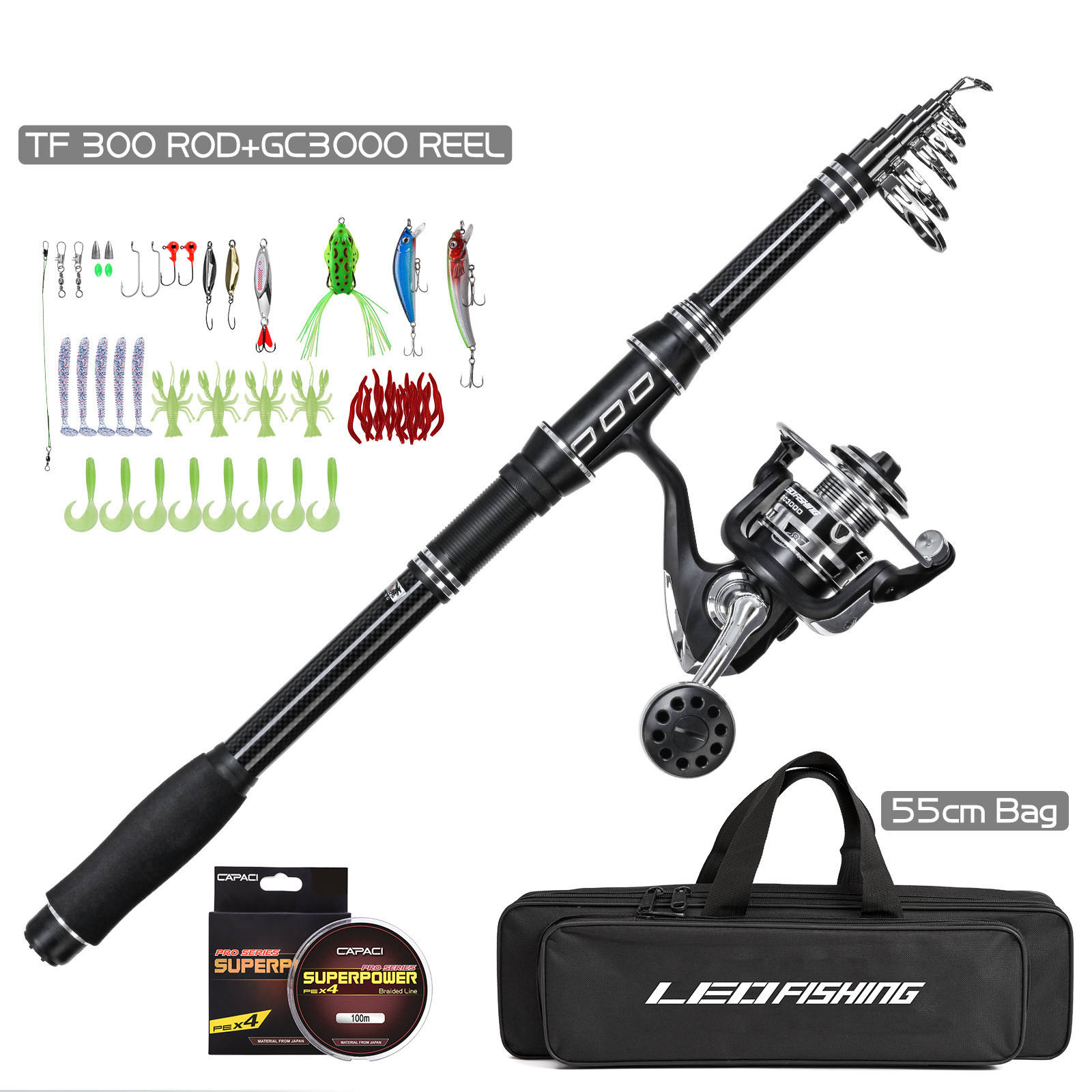 Fishing Rod and Reel Combo Versatile and Durable Gear