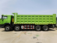 Camion benne SHACMAN F3000 8x4 de 30-50 tonnes avec système de levage hydraulique avant et couchette pour le transport en carrière
