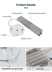 Lámparas de Emergencia LED Recargables con Baterías de Níquel-Cadmio TUOMING, Lámpara de Techo de Emergencia - Product Image 3