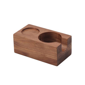 Station de Tamper à Café en Bois, Accessoires d'Organisation pour Espresso, Porte-Tamper en Noyer - Product Image 1