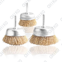 Coupe de fil de roue de fil en laiton de brosse d'extrémité de fil de tige de 6mm pour l'élimination de la rouille