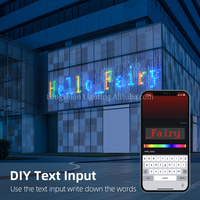 Guirlandes lumineuses LED RGB de Noël, rideau lumineux dynamique, éclairage mural DIY, adressable, pour la décoration de la maison intelligente, salon