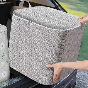 Sac de rangement pour vêtements 110L 150L gris rectangulaire, anti-humidité, pour déménagement et usage domestique - Product Image 2