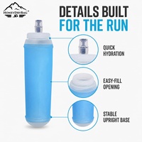 Ensemble de gourdes souples pliables en TPU, ultra-étanches, à compression rapide, personnalisables OEM, pour intégration modulaire dans un gilet, pour course de marathon