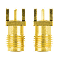Los fabricantes de conectores suministran SMA-KE con espaciado de pines desplazado de 1.2 mm, rosca externa, orificio interior, todo de cobre chapado en oro.
