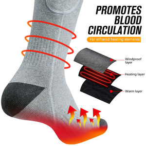 Meias de esqui 2022 v, de alimentação por bateria, para mulheres e homens, aquecedor de pé elétrico, 3.7 - Product Image 2