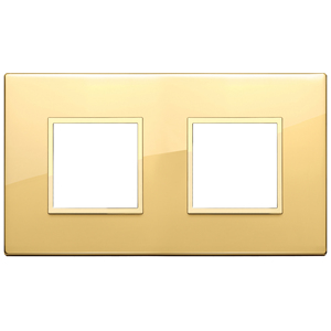 Placca 4M 2+2 Int71 Oro Lucido Wall <b>Switch</b> Panel 16.8x9.7cm - Product Image 1
