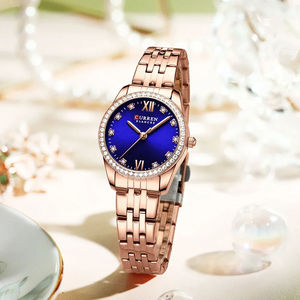 CURREN 9086 Nouvelle Montre Femme Charmante Rose Aiguilles Lumineuses Bracelet Acier Inoxydable Montre Fine à Quartz pour Femme Relogio - Product Image 2