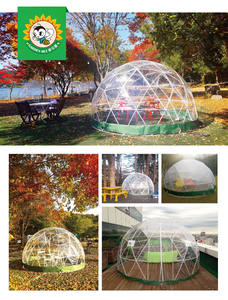 Dôme de tente événementiel transparent imperméable spécial en PVC de 8 m, tente de glamping, maison mobile, tente dôme - Product Image 6