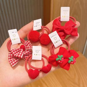 BPHNE per bambine e bambine con fiocco per capelli rosa principessa fascia di gomma anelli di gomma per bambini accessori per capelli - Product Image 6